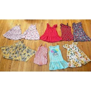 Bundle of 9 pieces Girls 4/5 rompers & dresses